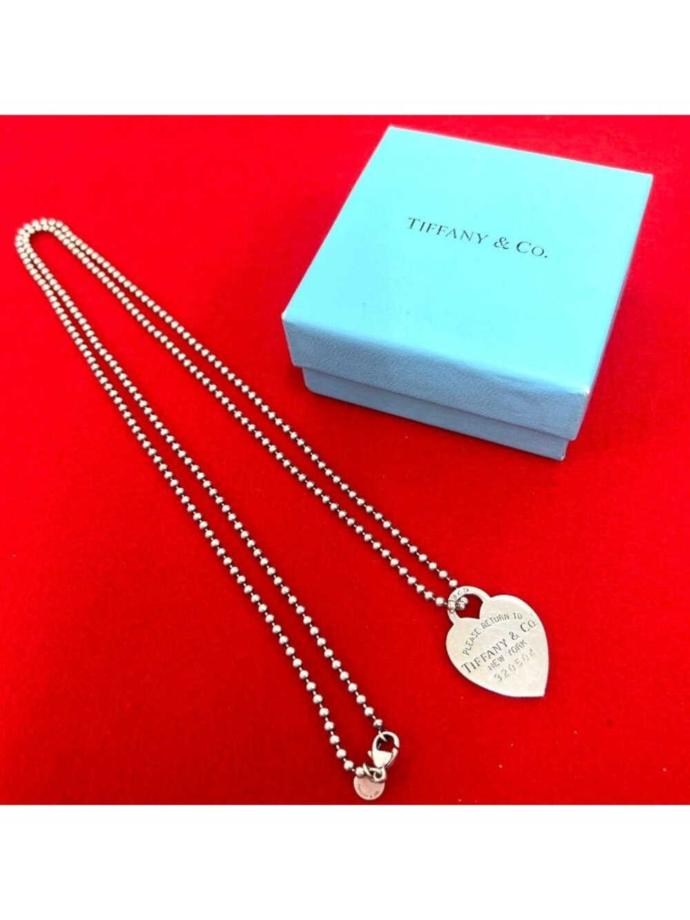 Tiffany & Co Return to Tiffany Heart Ballchain Necklace 925 Sterling Silver